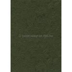 Embossed Bloom Forest Green Matte A4 Handmade, Recycled paper | PaperSource